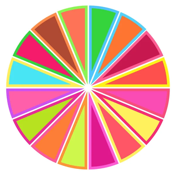 Graphique Secteurs Simple Illustration Vectorielle Diagramme Cercle Segmenté Divisé Sections — Image vectorielle