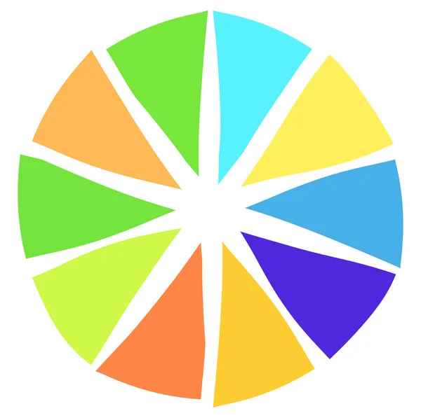Gráfico Pizza Simples Gráfico Diagrama Ilustração Vetorial Segmentado Círculo Dividido — Vetor de Stock