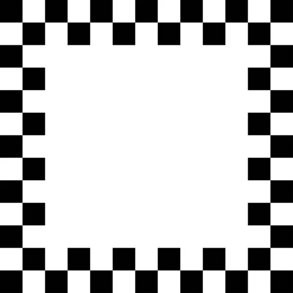 Checkered Chequered Square Frame Blank Empty Space Copyspace Squares Frame — Stock Vector