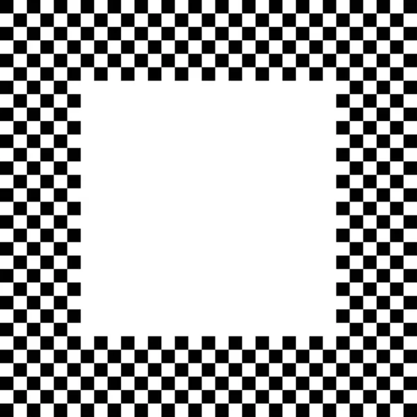 Checkered Chequered Vierkante Frame Met Lege Lege Ruimte Copyspace Vierkanten — Stockvector