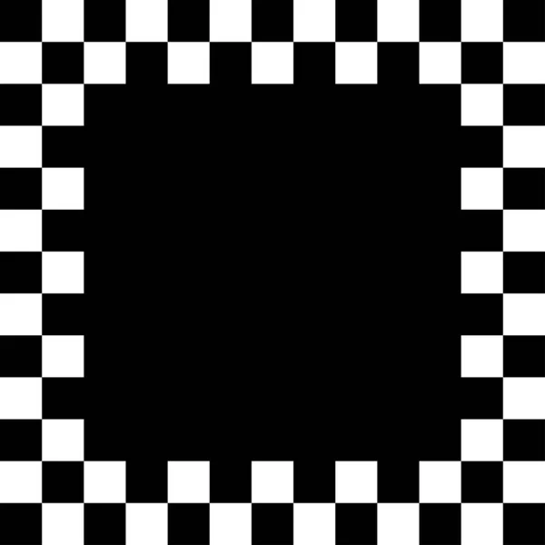 Checkered Chequered Vierkante Frame Met Lege Lege Ruimte Copyspace Vierkanten — Stockvector