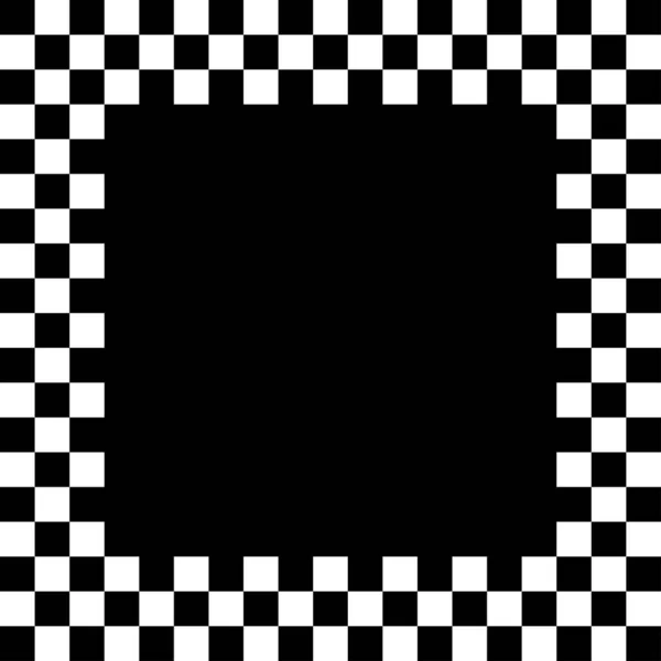 Checkered Chequered Vierkante Frame Met Lege Lege Ruimte Copyspace Vierkanten — Stockvector