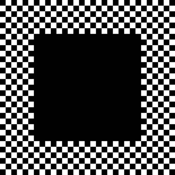 Checkered Chequered Firkantet Ramme Med Tom Tom Plads Copyspace Firkanter – Stock-vektor