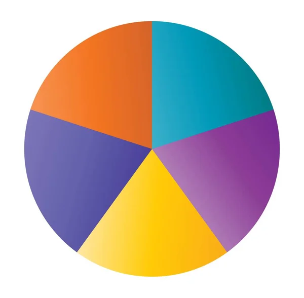 Kreisdiagramm Kuchendiagramm Symbol Von Bis Abschnitten Einfache Einfache Infografik Infografik — Stockvektor