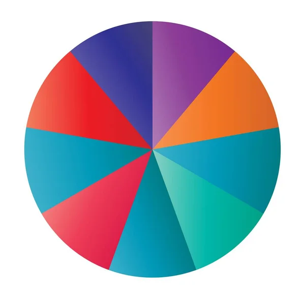 Kreisdiagramm Kuchendiagramm Symbol Von Bis Abschnitten Einfache Einfache Infografik Infografik — Stockvektor