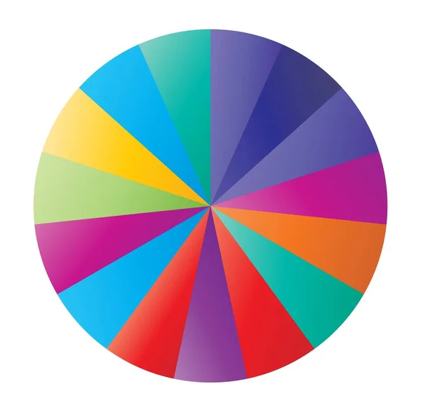 Diagrama Circular Circular Icono Diagrama Circular Secciones Infografía Simple Básica — Vector de stock