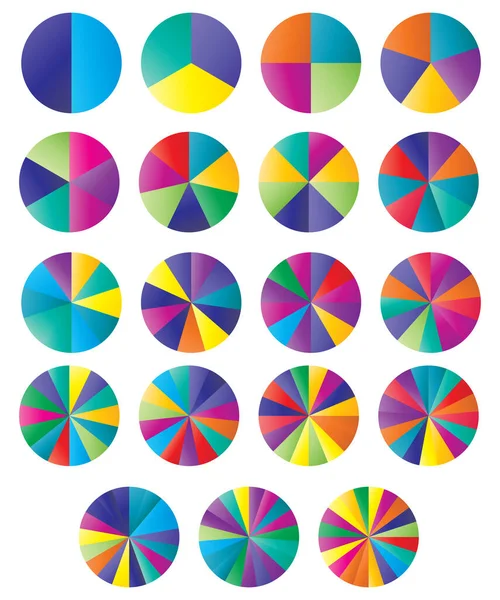 Grafico Torta Circolare Icona Del Diagramma Torta Sezioni Semplice Infochart — Vettoriale Stock