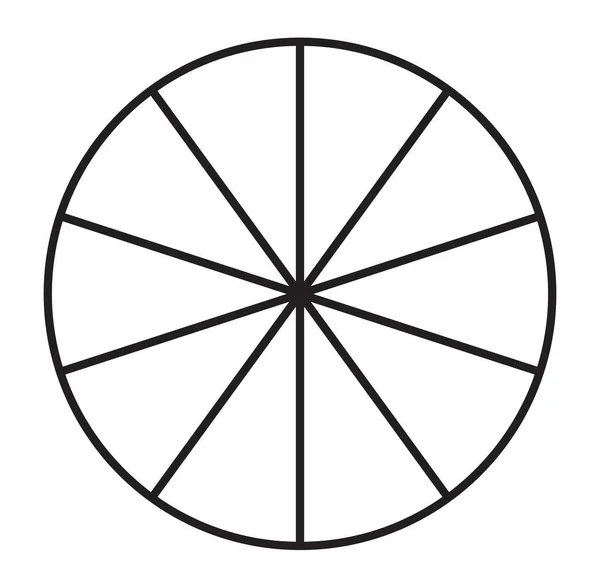 Gráfico Torta Círculo Ícone Diagrama Torta Seções Infográfico Simples Básico —  Vetores de Stock