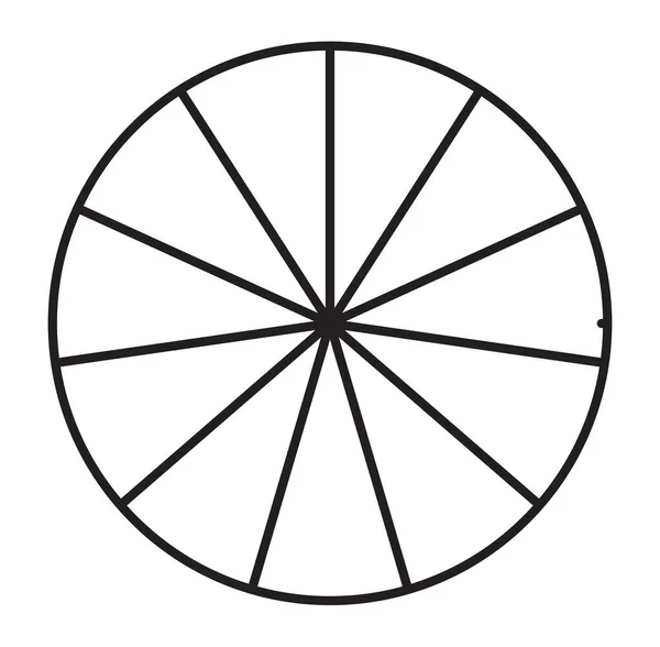 Gráfico Torta Círculo Ícone Diagrama Torta Seções Infográfico Simples Básico —  Vetores de Stock