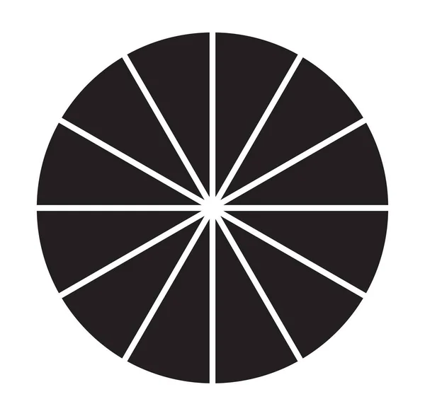Діаграма Кругового Пирога Піктограма Діаграми Пирога Секцій Простий Базовий Інфокарт — стоковий вектор