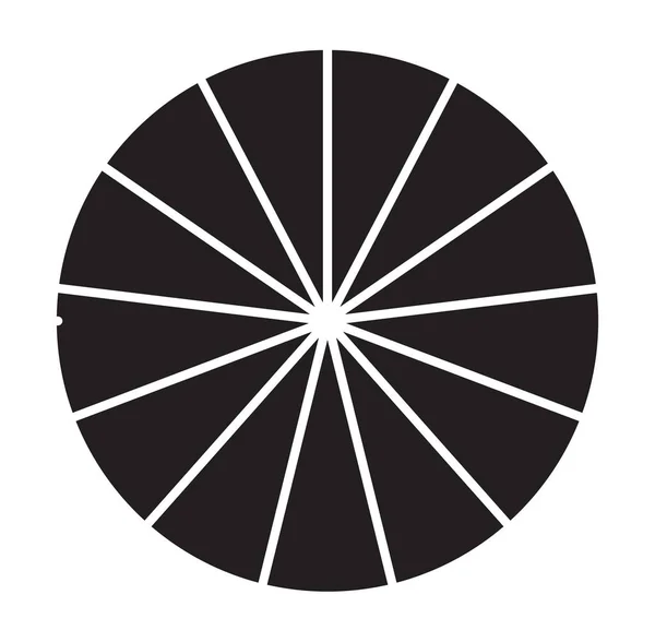 Διάγραμμα Πίτας Κύκλου Εικονίδιο Διαγράμματος Πίτας Από Έως Τμήματα Απλό — Διανυσματικό Αρχείο