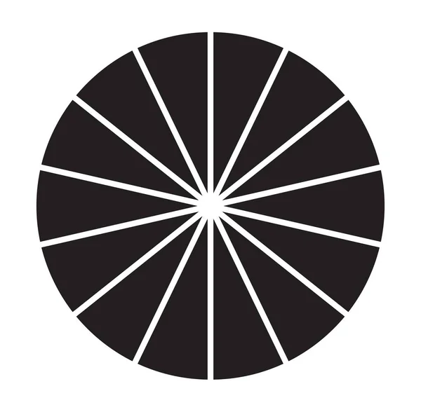 Διάγραμμα Πίτας Κύκλου Εικονίδιο Διαγράμματος Πίτας Από Έως Τμήματα Απλό — Διανυσματικό Αρχείο