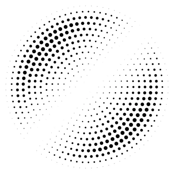 Circle Halftone Screentone Vektor Illustrationen Punkte Punkte Flecken Vektor Illustration — Stockvektor