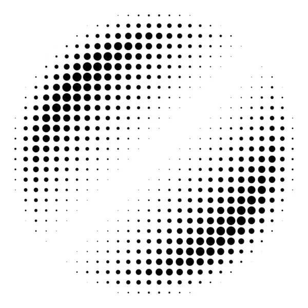 Cirkelhalve Toon Screentone Vector Illustraties Stippen Gestippelde Spikkels Vector Illustratie — Stockvector
