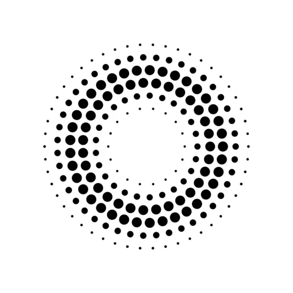 Circle Halftone Screentone Vektor Illustrationen Punkte Punkte Flecken Vektor Illustration — Stockvektor