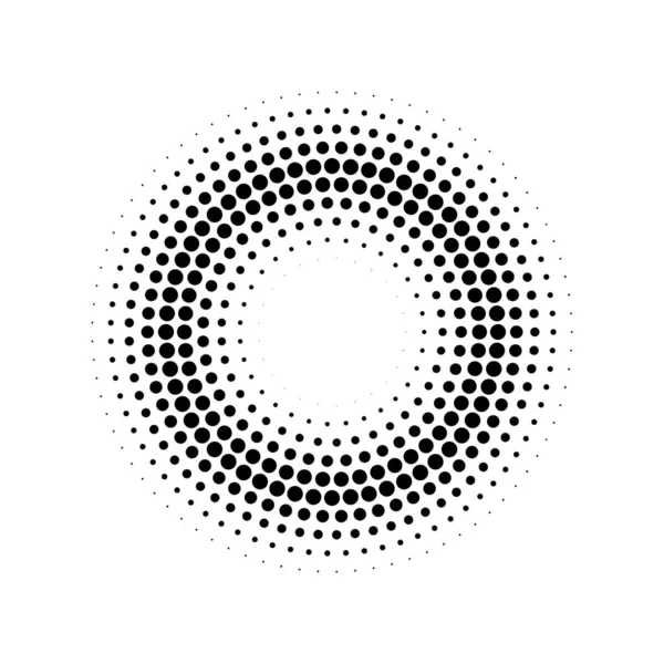 Circle Halftone Screentone Vektor Illustrationen Punkte Punkte Flecken Vektor Illustration — Stockvektor