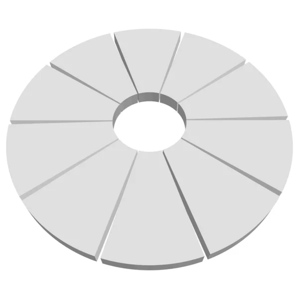 Gráfico Torta Gráfico Torta Ilustração Vetorial Diagrama Clipart Para Infográficos — Vetor de Stock