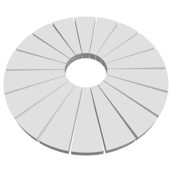 Výsečový Graf Výsečový Graf Zobrazení Vektoru Diagramu Klipart Pro Infografiku — Stockový vektor