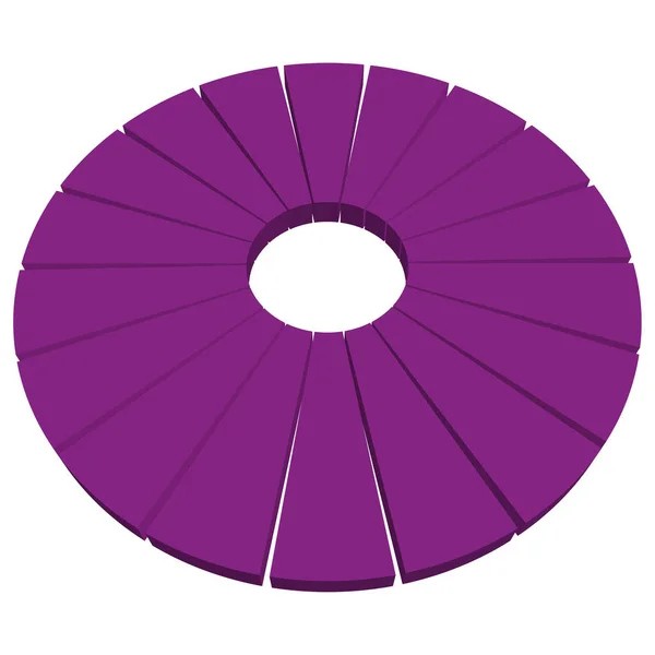 Tortendiagramm Tortendiagramm Diagrammvektorillustration Ein Clipart Für Infografik Visualisierung Infografik — Stockvektor