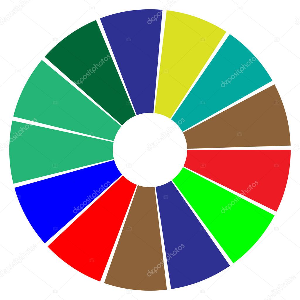 Pie chart, pie graph, diagram vector illustration. A clipart for infographics, visualization, infographic theme