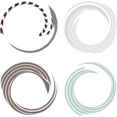 Siber-siber punk, bilim-kurgu geometrik daireler, halkalar. Yüksek teknoloji HUD elementleri. Eşmerkezli, tekno için döner daireler, teknoloji teması. Dairesel, yuvarlak tasarım elementleri