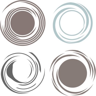 Siber-siber punk, bilim-kurgu geometrik daireler, halkalar. Yüksek teknoloji HUD elementleri. Eşmerkezli, tekno için döner daireler, teknoloji teması. Dairesel, yuvarlak tasarım elementleri