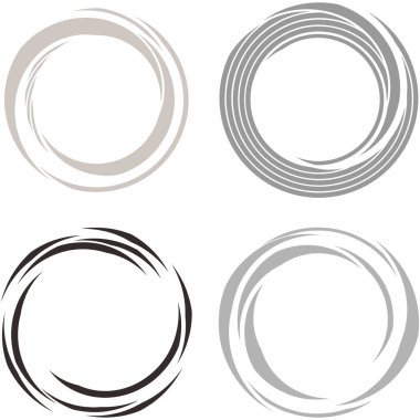 Siber-siber punk, bilim-kurgu geometrik daireler, halkalar. Yüksek teknoloji HUD elementleri. Eşmerkezli, tekno için döner daireler, teknoloji teması. Dairesel, yuvarlak tasarım elementleri