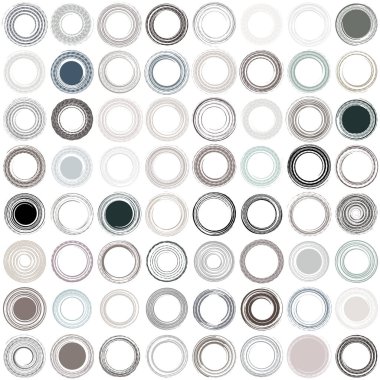 Siber-siber punk, bilim-kurgu geometrik daireler, halkalar. Yüksek teknoloji HUD elementleri. Eşmerkezli, tekno için döner daireler, teknoloji teması. Dairesel, yuvarlak tasarım elementleri