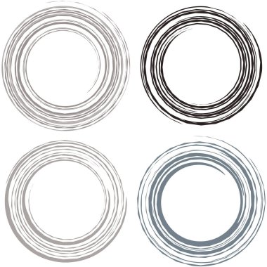 Siber-siber punk, bilim-kurgu geometrik daireler, halkalar. Yüksek teknoloji HUD elementleri. Eşmerkezli, tekno için döner daireler, teknoloji teması. Dairesel, yuvarlak tasarım elementleri