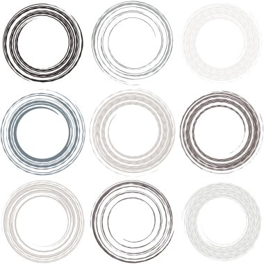 Siber-siber punk, bilim-kurgu geometrik daireler, halkalar. Yüksek teknoloji HUD elementleri. Eşmerkezli, tekno için döner daireler, teknoloji teması. Dairesel, yuvarlak tasarım elementleri