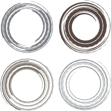 Siber-siber punk, bilim-kurgu geometrik daireler, halkalar. Yüksek teknoloji HUD elementleri. Eşmerkezli, tekno için döner daireler, teknoloji teması. Dairesel, yuvarlak tasarım elementleri