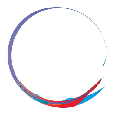 Dairesel spiral, girdap, daire şeklinde döndürme, vektör çizimi. Radikal, konsantre renkli soyut vektör tasarımı