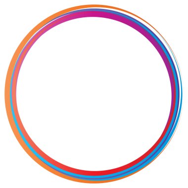 Dairesel spiral, girdap, daire şeklinde döndürme, vektör çizimi. Radikal, konsantre renkli soyut vektör tasarımı
