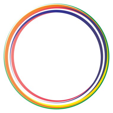 Dairesel spiral, girdap, daire şeklinde döndürme, vektör çizimi. Radikal, konsantre renkli soyut vektör tasarımı