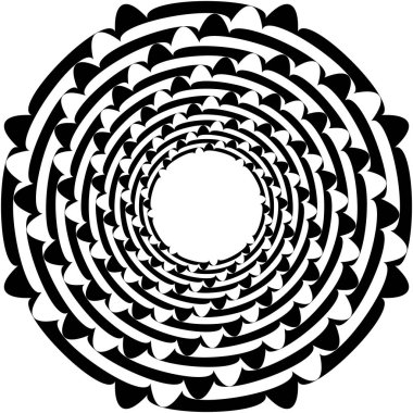 Dairesel, dairesel soyut spiral, girdap tasarım elementi. Döndür, döndür, bük.