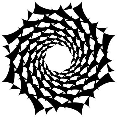 Dairesel, dairesel soyut spiral, girdap tasarım elementi. Döndür, döndür, bük.
