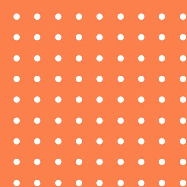 Beyaz daireler, noktalar, renk arkaplanı üzerindeki lekeler. Kusursuz tekrarlanabilir yarım ton kalıbı. Basit noktalama, noktalama, noktalama işaretleri, ambalaj kağıdı çizimleri. Vektör