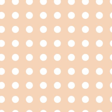 Beyaz daireler, noktalar, renk arkaplanı üzerindeki lekeler. Kusursuz tekrarlanabilir yarım ton kalıbı. Basit noktalama, noktalama, noktalama işaretleri, ambalaj kağıdı çizimleri. Vektör