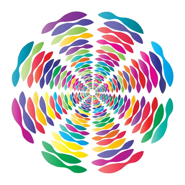 Circular Espiral Redemoinho Twirl Círculo Vetor Ilustração Radial Concêntrico Colorido —  Vetores de Stock