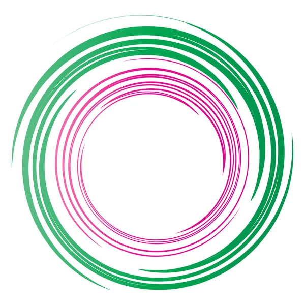 Кругова Спіраль Вихровий Вихровий Круг Векторні Ілюстрації Радіальний Концентричний Барвистий — стоковий вектор