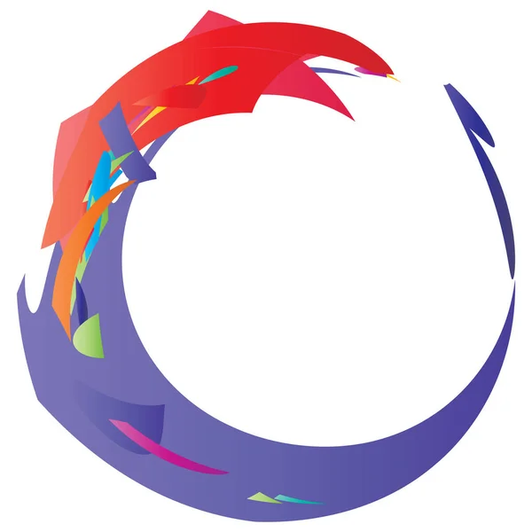 Кругова Спіраль Вихровий Вихровий Круг Векторні Ілюстрації Радіальний Концентричний Барвистий — стоковий вектор