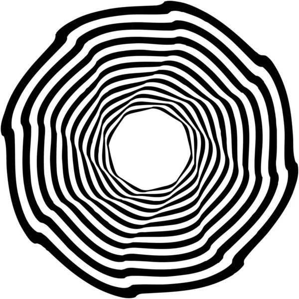 Circulaire Spirale Abstraite Radiale Élément Conception Vortex Tourbillon Tourbillon Torsion — Image vectorielle