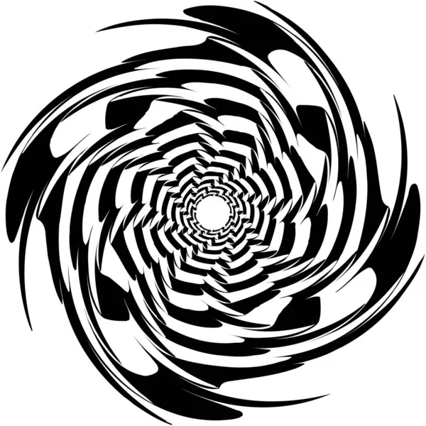 Circulaire Spirale Abstraite Radiale Élément Conception Vortex Tourbillon Tourbillon Torsion — Image vectorielle