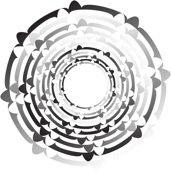 Circular Espiral Abstrata Radial Elemento Design Vórtice Rodar Rodar Distorcer — Vetor de Stock