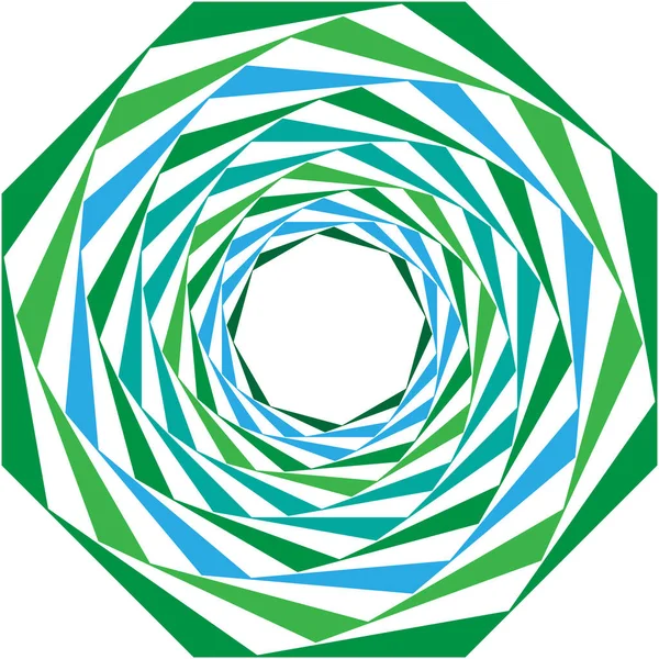 Circular Espiral Abstracta Radial Elemento Diseño Vórtice Giro Giro Distorsión — Vector de stock