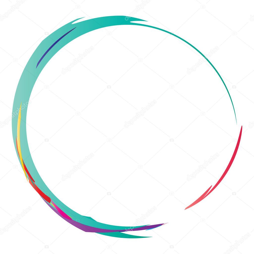 Circular spiral, swirl, twirl circle vector illustration. Radial, concentric colorful abstract vector design