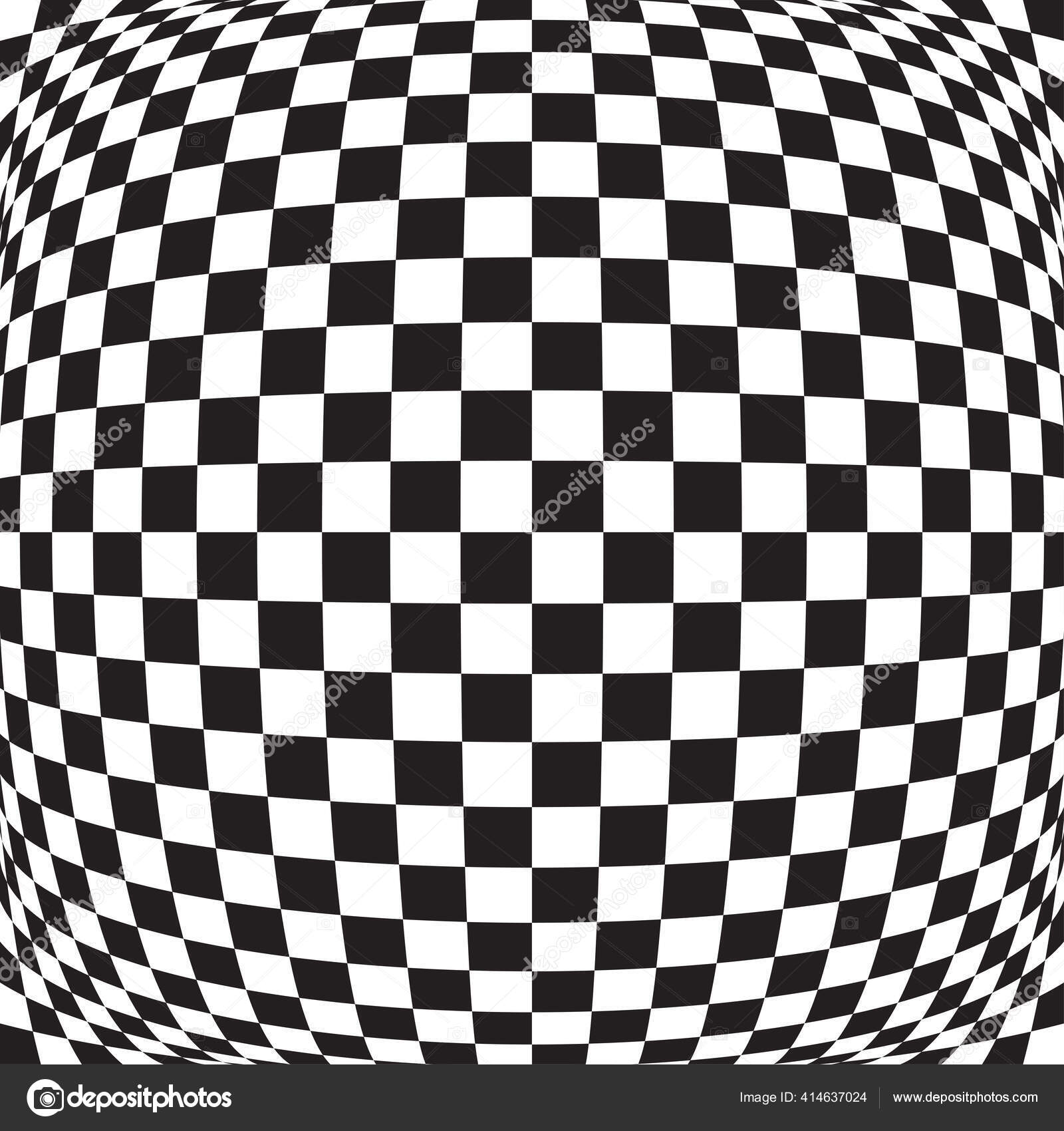 Dilate Bulge Inflate Version Checkered Chequered Chessboard Surface ...