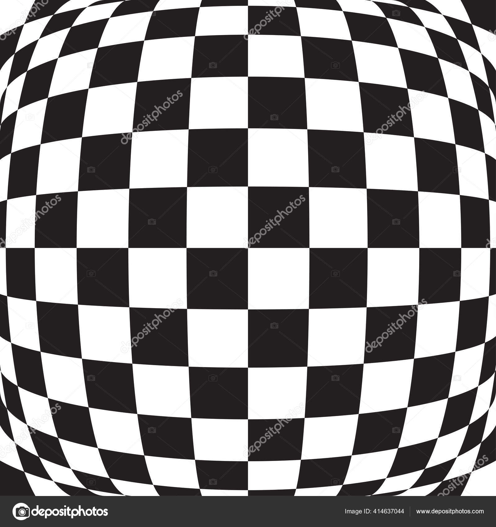 Dilate Bulge Inflate Version Checkered Chequered Chessboard Surface ...