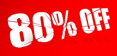 Çatlak, ezilmiş, sıçrayan ve patlayan yüzde, indirimli rakamlar, pazarlama için rakamlar ve harfler, tanıtım vektörü ilüstrasyonu