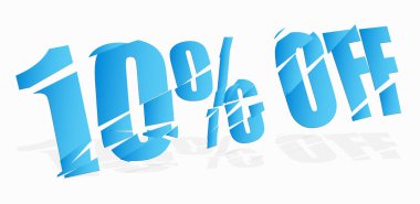 Çatlak, ezilmiş, sıçrayan ve patlayan yüzde, indirimli rakamlar, pazarlama için rakamlar ve harfler, tanıtım vektörü ilüstrasyonu